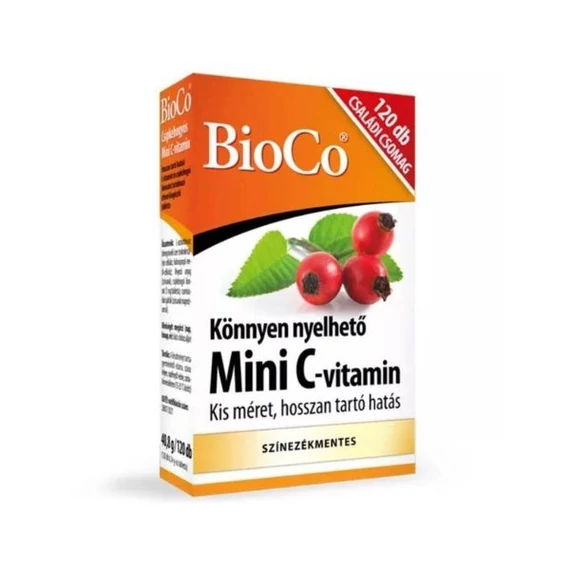 BioCo Mini C-vitamin retard tabletta csipkebogyós (120x)