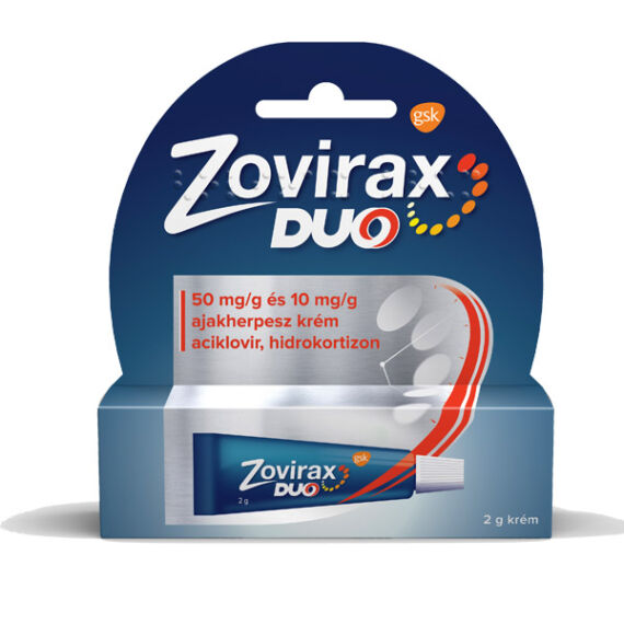 Zovirax Duo 50mg/g+10mg/g krém ajakherpeszre (2g)