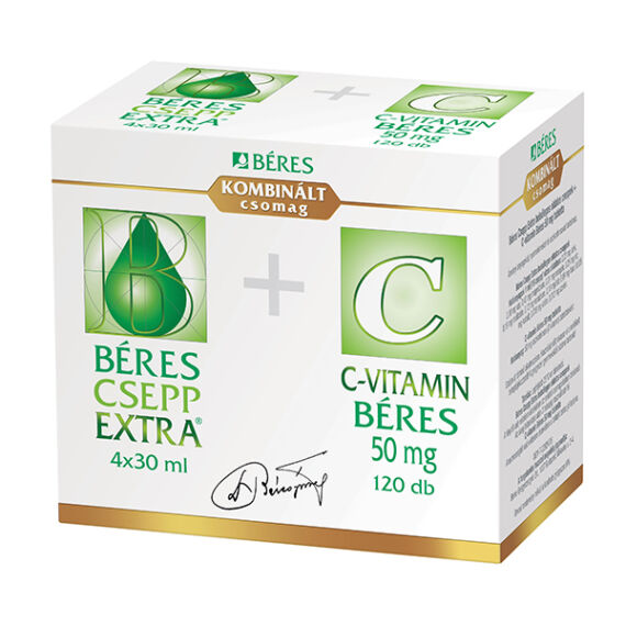 Béres Csepp Extra bels.old.csepp+C-vitamin 50 mg t (4x30ml+120x)