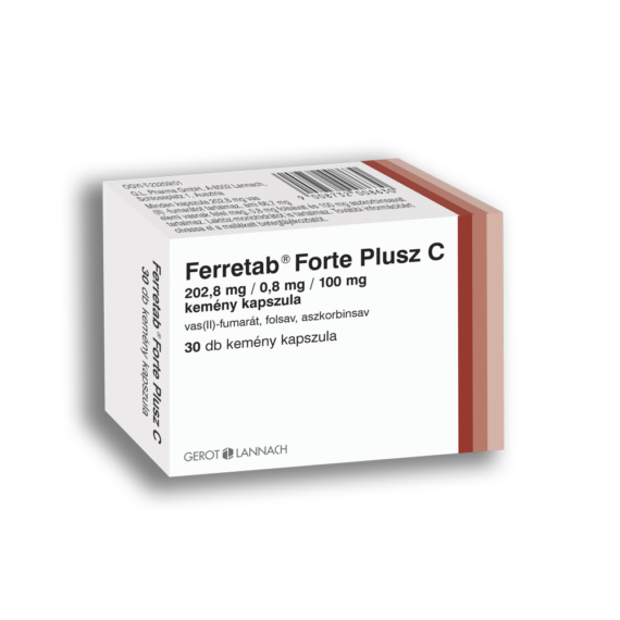 Ferretab Forte Plusz C 202,8mg/0,8mg/100mg kapsz. (30x)