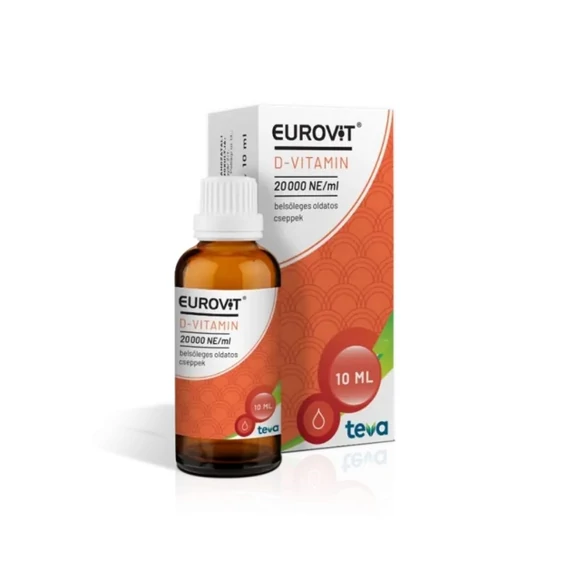 Eurovit D-vitamin 20 000NE/ml belsőleges oldatos csepp (1x10ml)