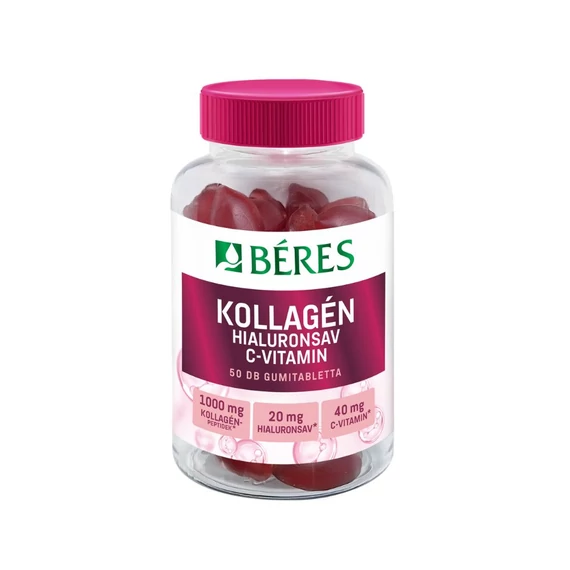 Béres kollagén hialuronsav C vitamin gumitabletta (50x)