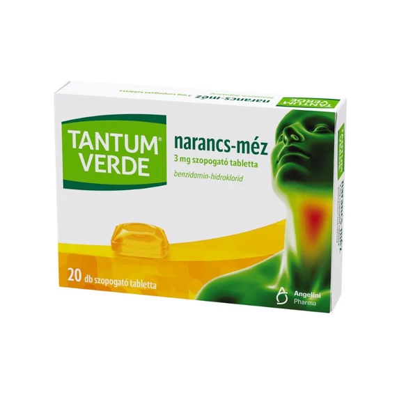Tantum Verde narancs-méz 3mg szopogató tabletta (20x buborékcsomagolásban)