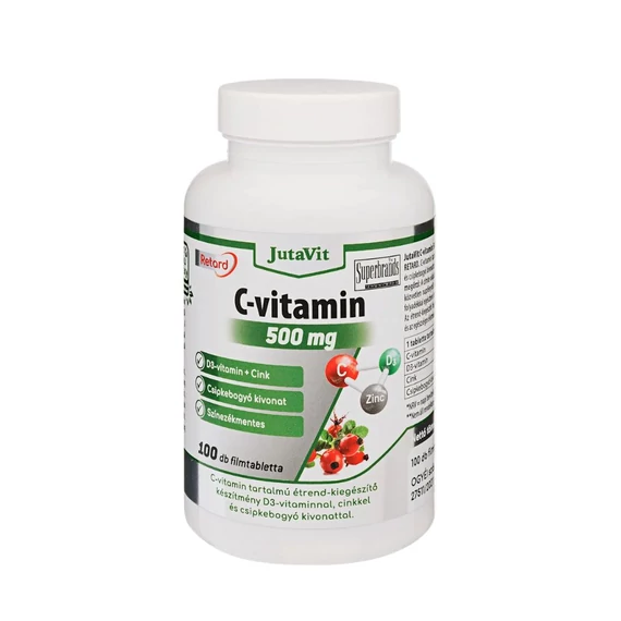 JutaVit C-vitamin  500 mg Csipkebogyó+D3 retard ft (100x)