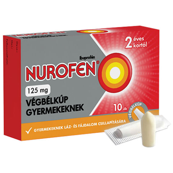 Nurofen 125 mg végbélkúp gyermekeknek (10x)
