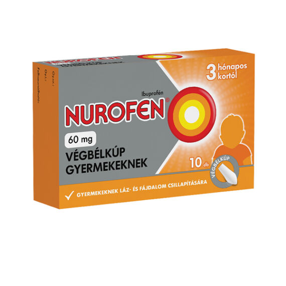 Nurofen  60 mg végbélkúp gyermekeknek (10x)