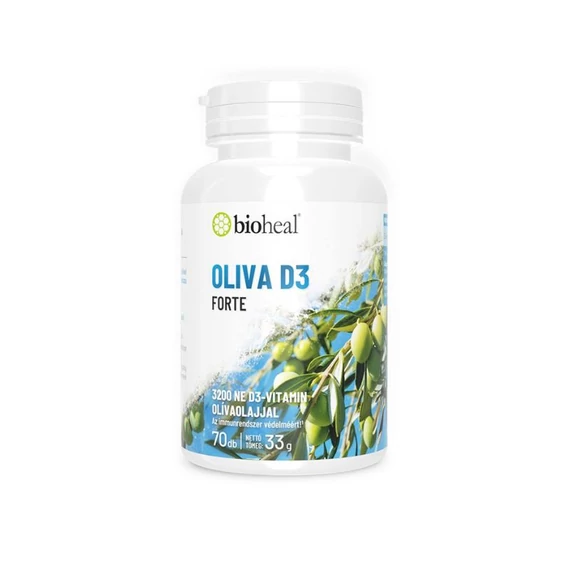 Bioheal D3 vitamin 3200 NE Olivaolajjal kapszula (70x)