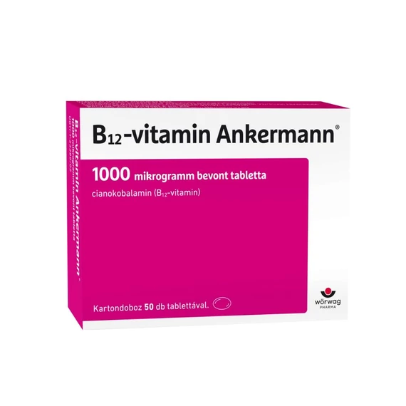 B12-vitamin Ankermann 1000 mcg bevont tabletta (50x)