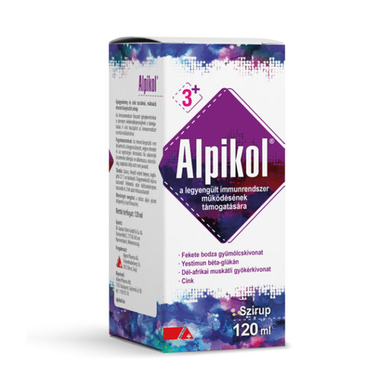 Alpikol gyógynövény cink szirup málna (120ml)