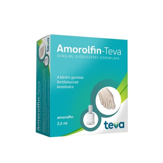 Amorolfin Teva 50 mg/ml gyógysz.körömlakk III.t. (2,5ml)