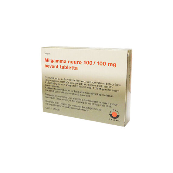 Milgamma neuro 100/100 mg bevont tabletta (30x)