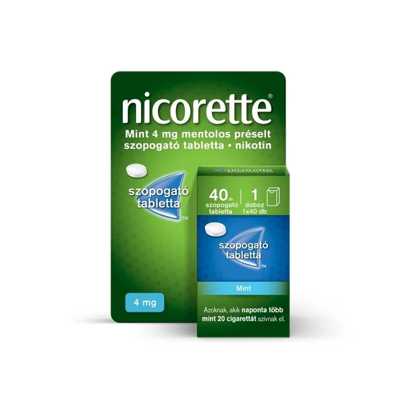 Nicorette Mint 4 mg szopogató tabletta Mentol (40x)