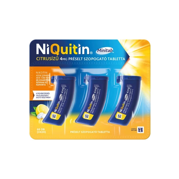 Niquitin Minitab citrusízű 4 mg préselt szopogató (3x20)