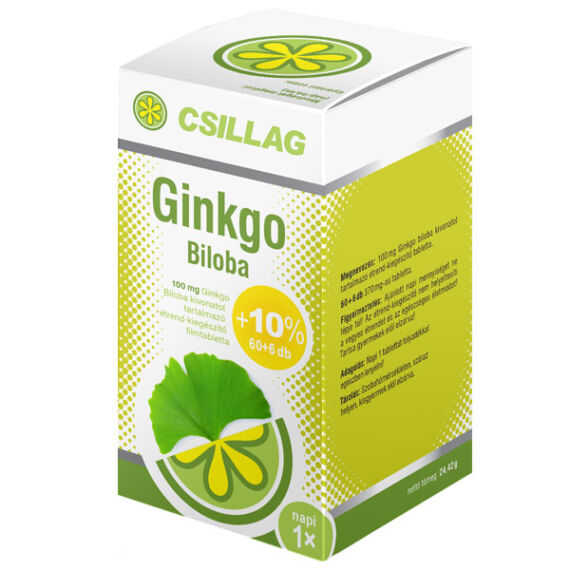 Csillag Ginkgo Biloba 100 mg filmtabletta (60x+6x)
