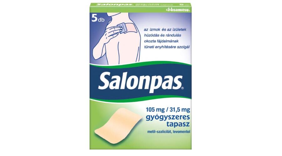 Salonpas 105 mg/31,5 mg gyógyszeres tapasz (5x) - Ízületi..