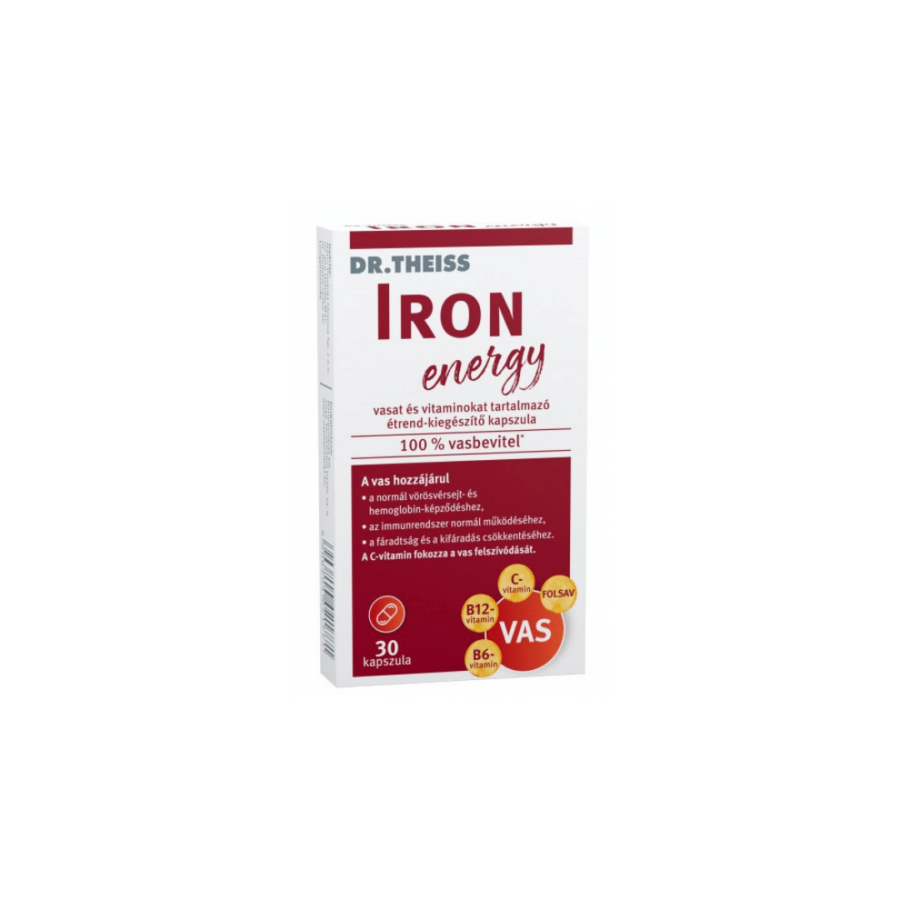 Dr.Theiss Iron Energy Vas vitamin kapszula (30x) Vas, folsav